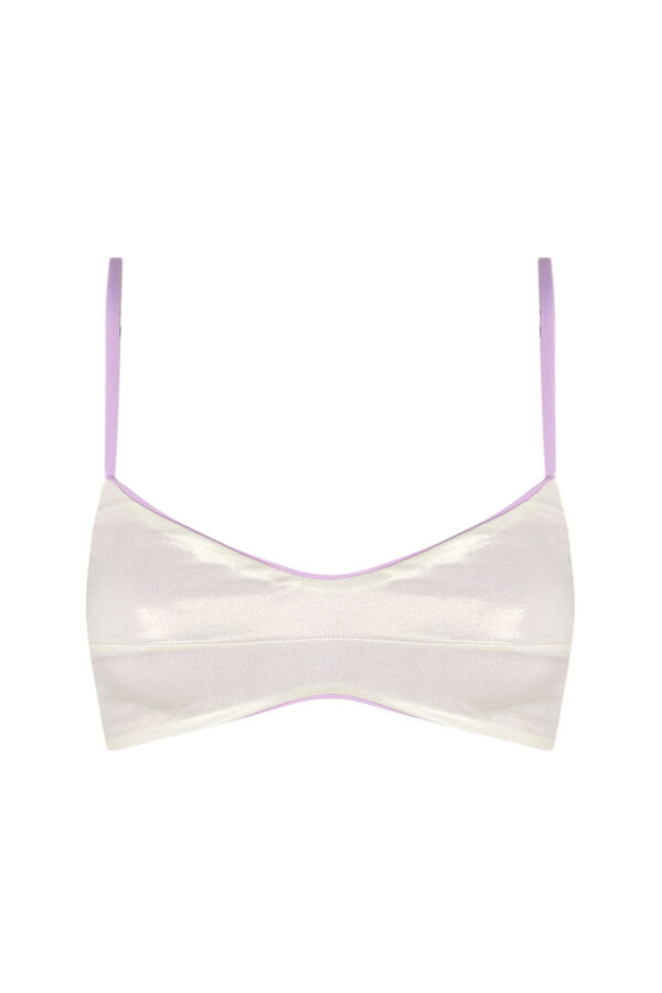 Women'secret Top bikini tirantes reversible morado/lila