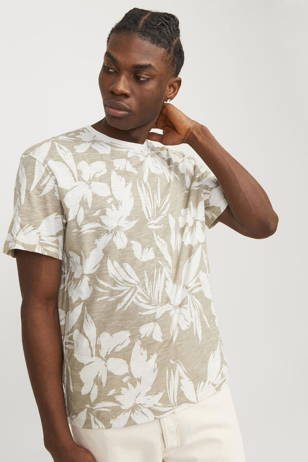 Jack & Jones T-shirt algod&atilde;o estampada azul