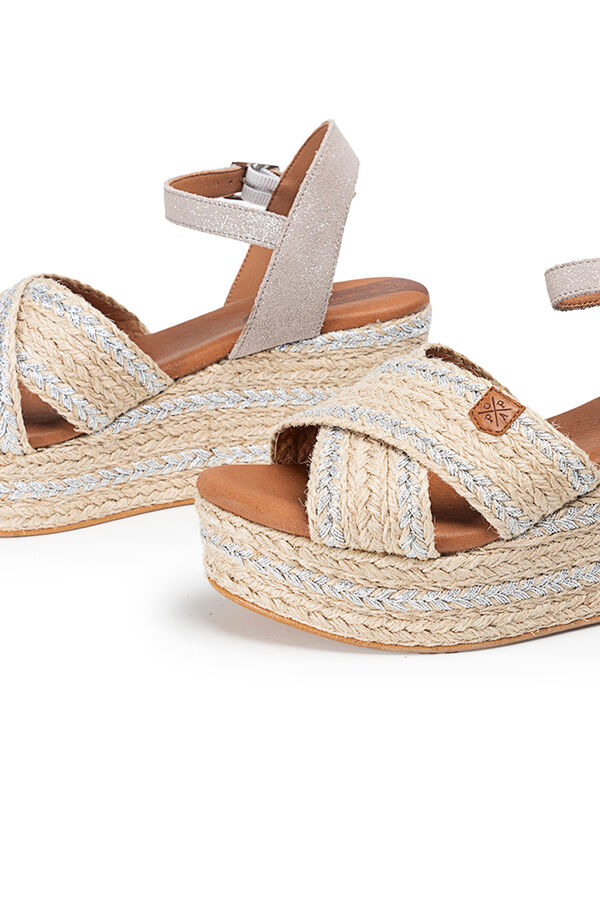 Popa Sand&aacute;lias de cunha baixas Benijo Yut&Bor cinzento