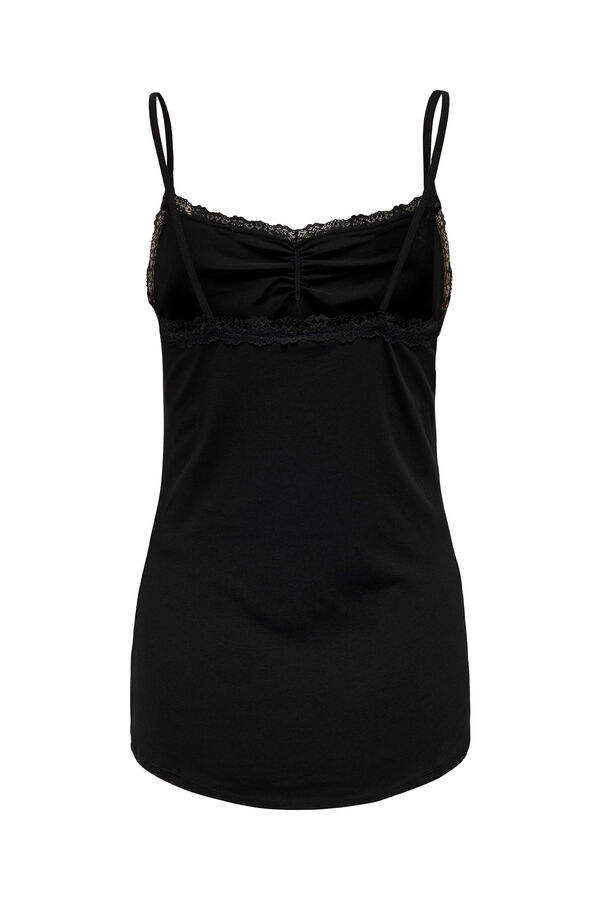 Only Maternity Top tirantes encaje maternity negro