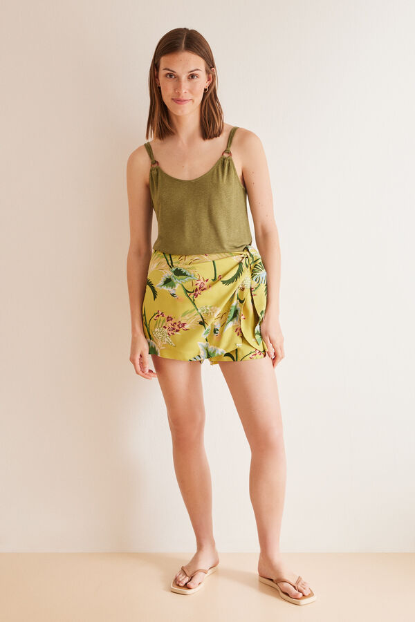 Women'secret Falda pantal&oacute;n estampado floral estampado