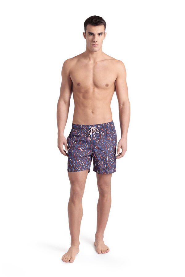 Arena Bóxer de playa arena para hombre Allover marrón