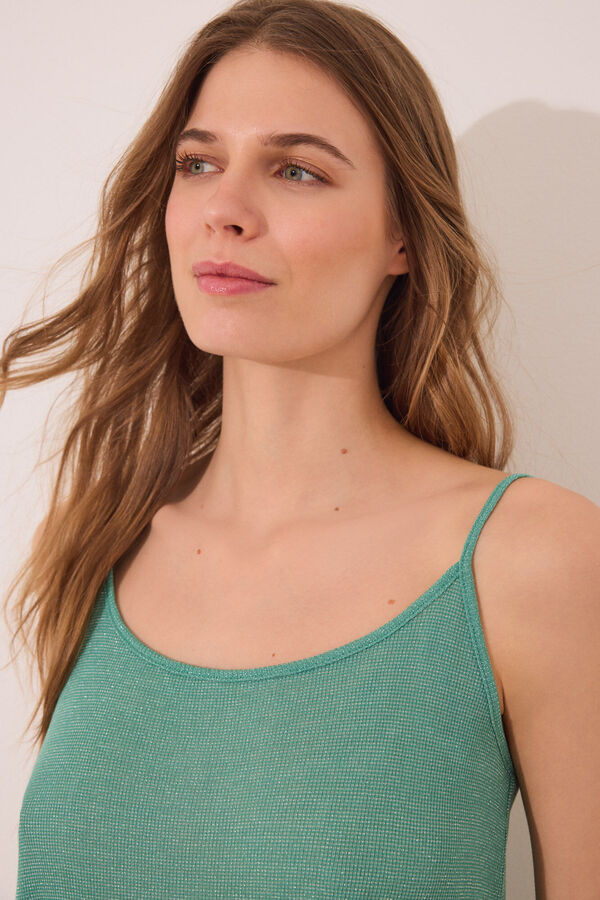 Women'secret Regata verde T-shirt alças  verde