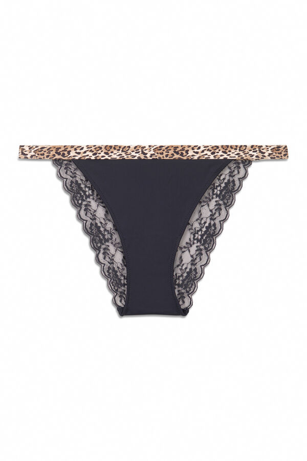 Women'secret Braga brasile&ntilde;a animal print negro  estampado