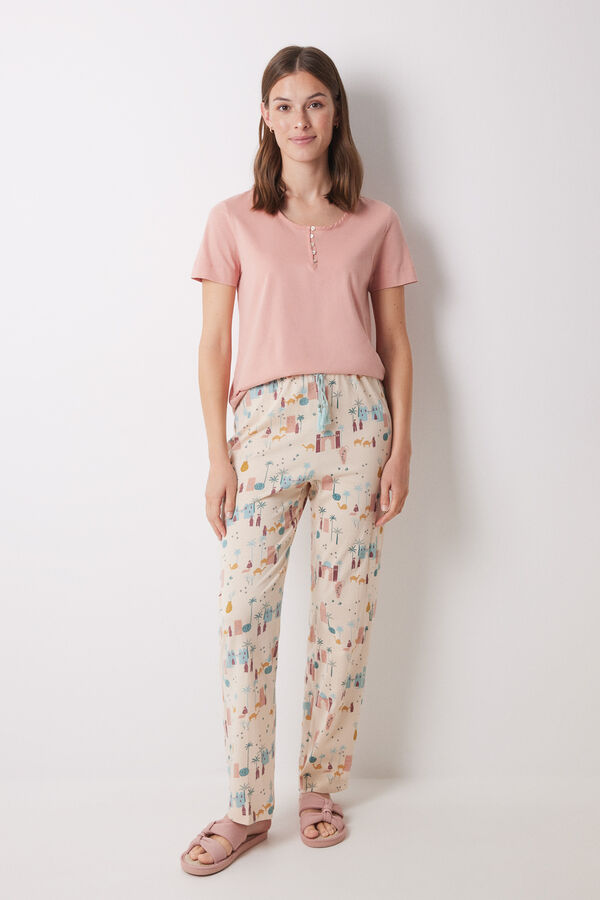 Women'secret T-shirt 100% algod&atilde;o verde vermelho