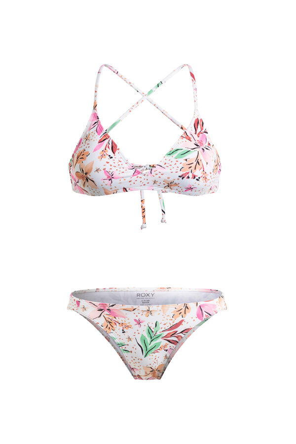 Roxy Conjunto de bikini deportivo para Mujer - Printed Beach Classics  blanco