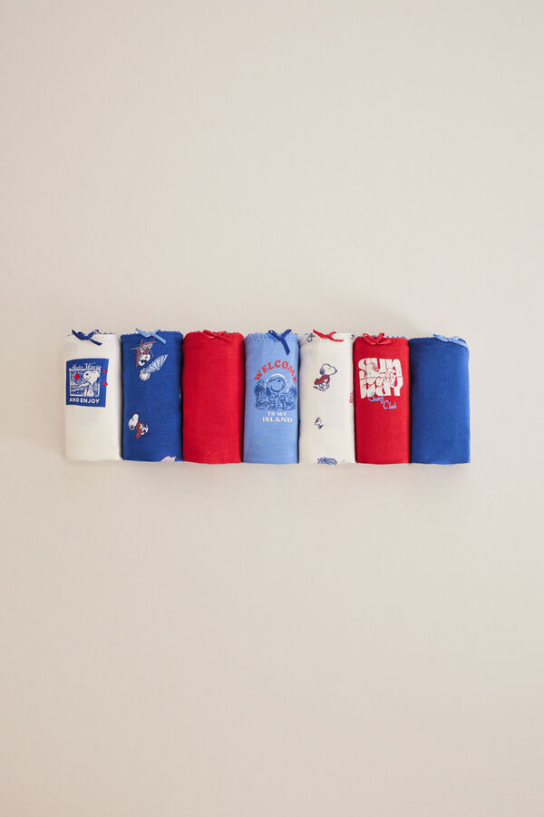 Women'secret Pack 7 bragas anchas Snoopy estampado