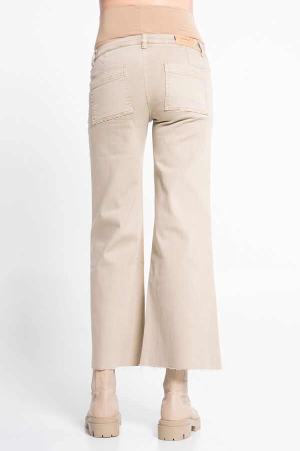 Ohma! culotte jeans pr&eacute;-mam&atilde; castanho