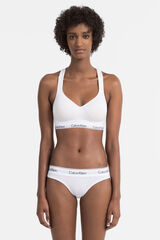 Calvin Klein Tanga c&oacute;s el&aacute;stico Modern Cotton branco