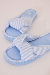 Women'secret Chinelos azuis chinelos de quarto