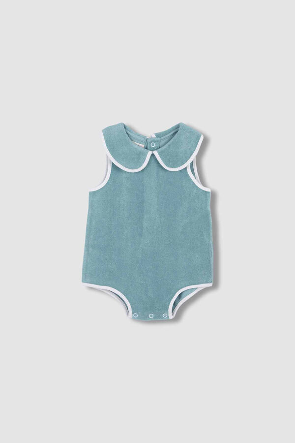 Gocco Babygro de terry verde bege
