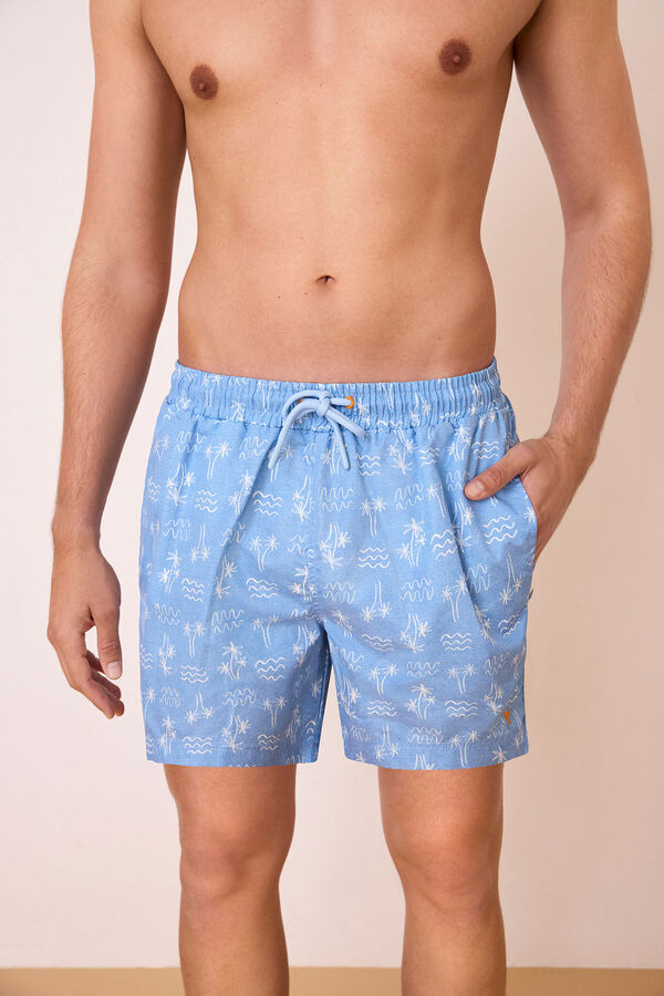Promise Ba&ntilde;ador estampado isla hombre azul