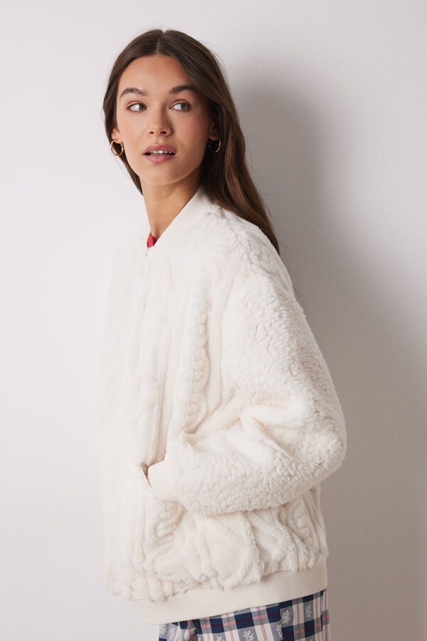 Women'secret Bata corta manga borreguito marfil