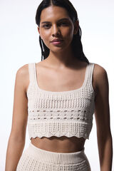 Penti Crop top algod&oacute;n beige