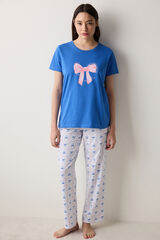 Penti Conjunto de pijama comprido estampado azul azul