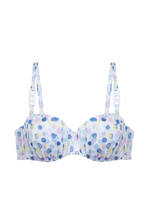 Dorina Bikini estilo bandeau con relleno ligero blanco