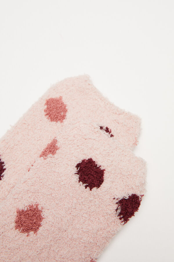 Women'secret Calcetines pelo lunares rosa estampado