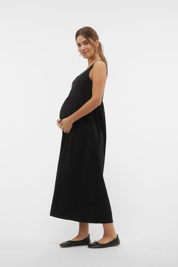 Mamalicious Vestido com al&ccedil;as de amamenta&ccedil;&atilde;o preto