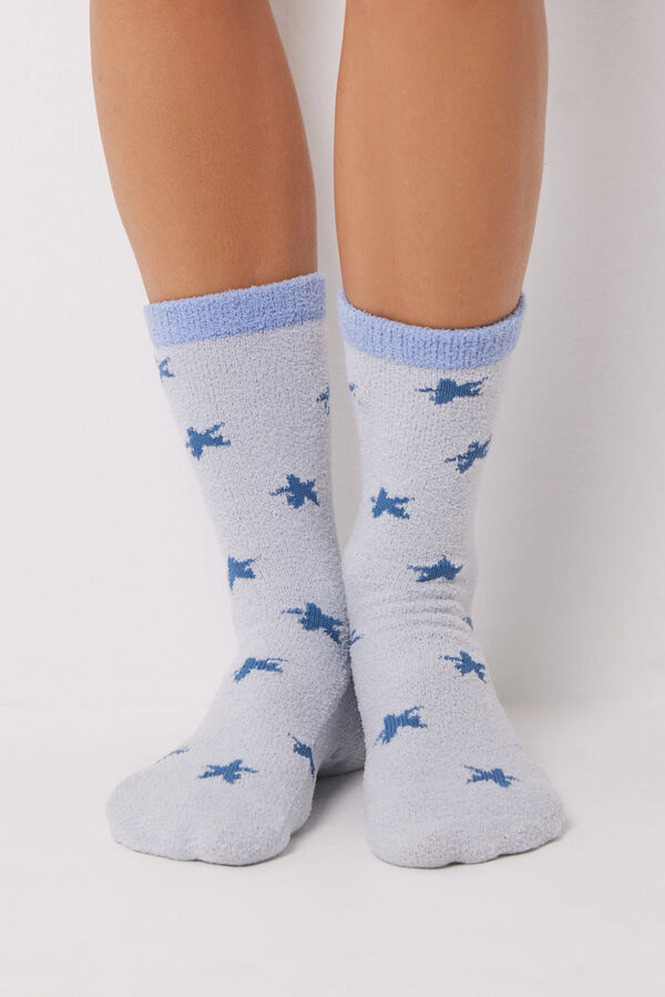 Women'secret Meias tricot azul Mickey  azul