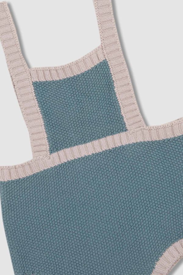 Gocco Bombacho Con Tirantes A Contraste Azul Claro turquesa