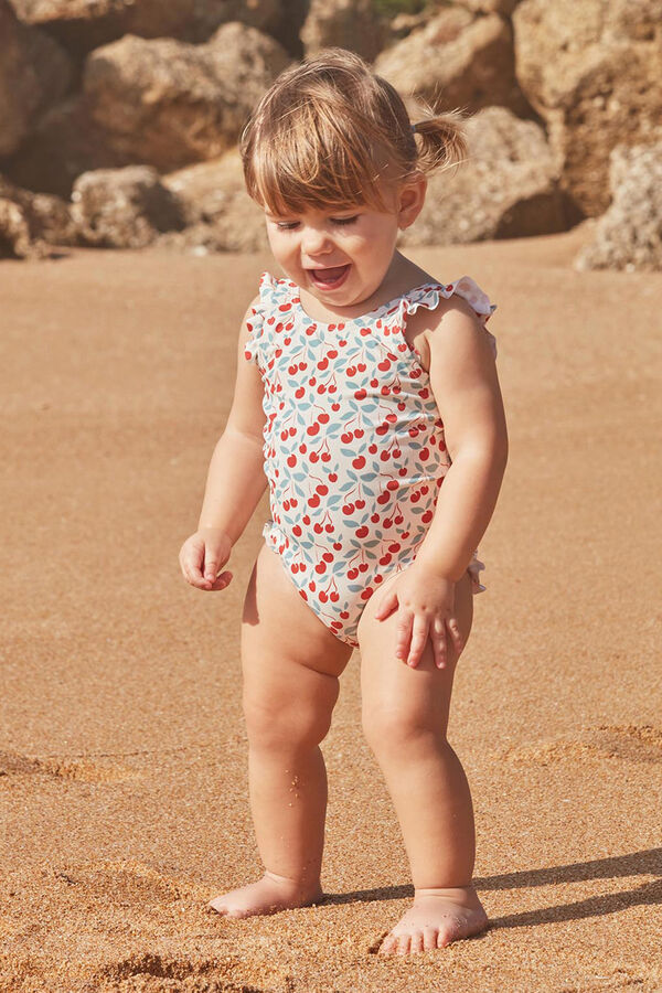 Gocco Ba&ntilde;ador de estampado cerezas blanco blanco