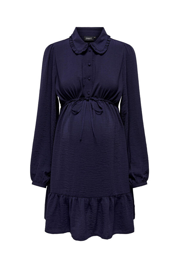 Only Maternity Vestido manga comprida maternity azul
