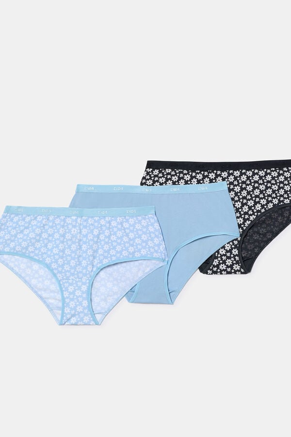 DIM Pack 3 bragas altas estampado