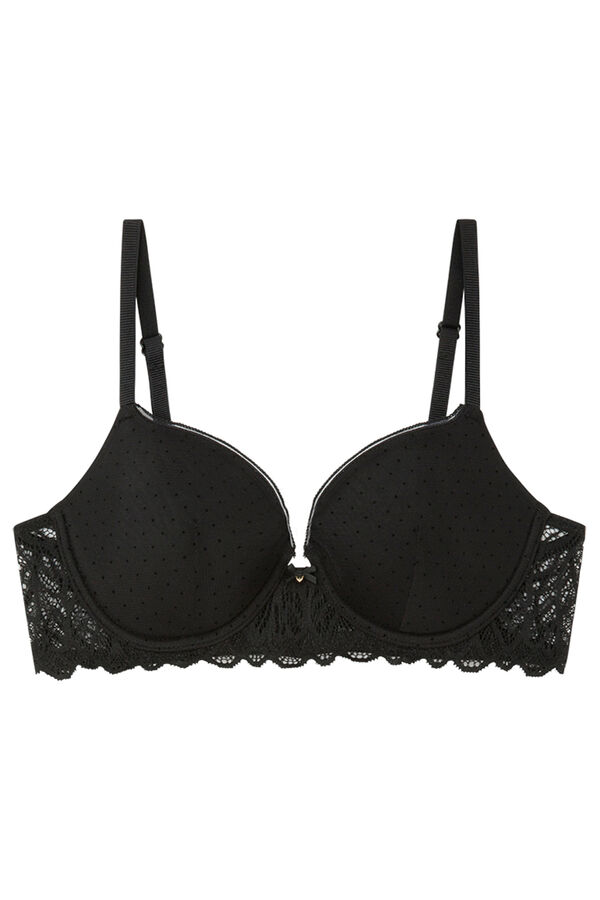 Women'secret BEAUTIFUL Soutien renda tule preto preto