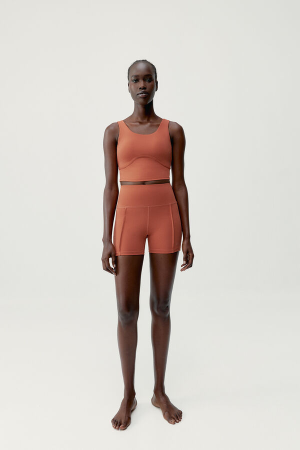 Born Living Yoga Pantal&oacute;n corto Sayani naranja