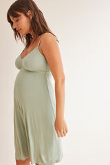 Women'secret Camis&oacute;n "maternity" verde tirantes canal&eacute; verde