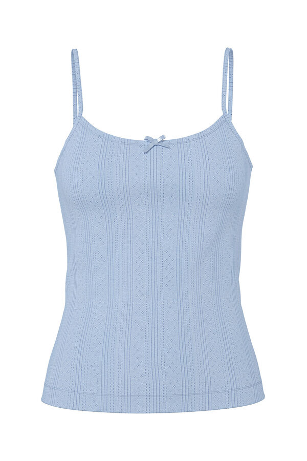 Pieces T-shirt de alças azul