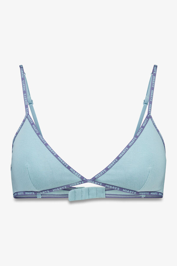 HI&BYE Sujetador triangular algod&oacute;n copas extra&iacute;bles turquesa verde