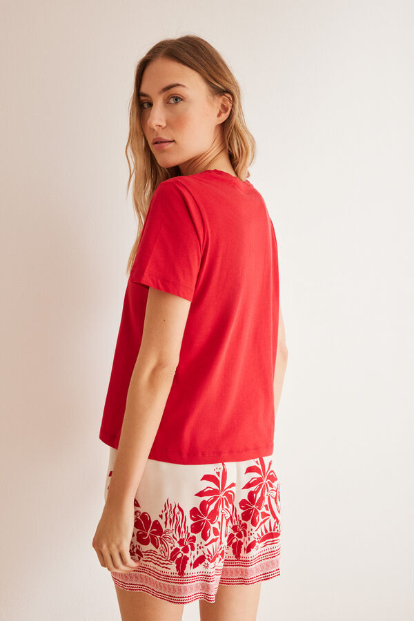 Women'secret Camiseta 100% algod&oacute;n rojo Snoopy  rojo