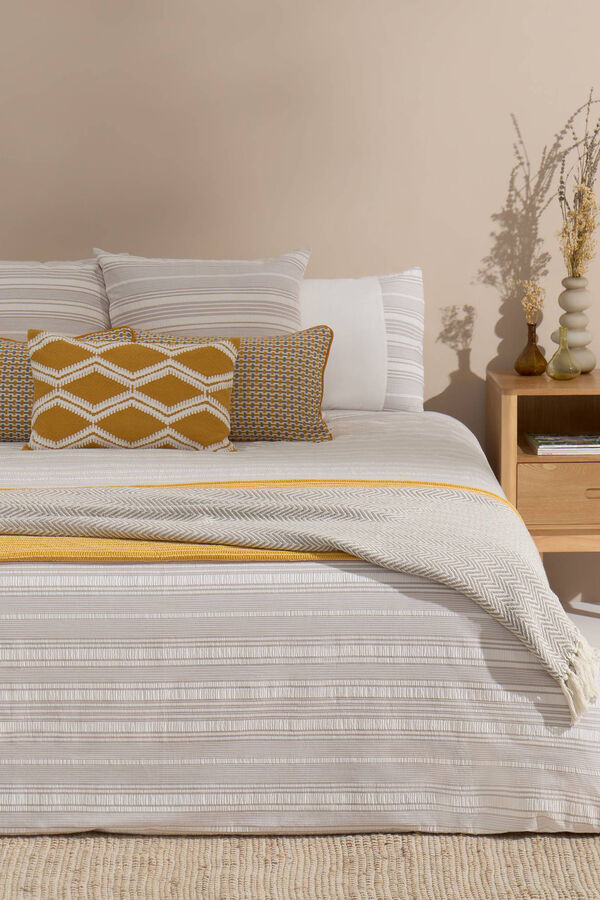 Textura Funda n&oacute;rdica seersucker algod&oacute;n percal. Cama 150-160cm. blanco