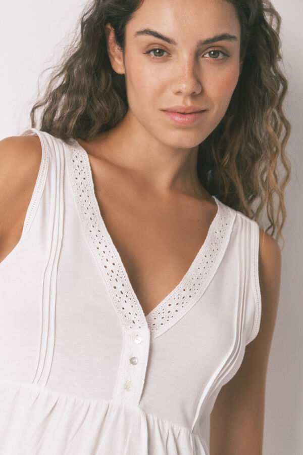 Women'secret Camis&oacute;n midi "maternity" algod&oacute;n blanco marfil