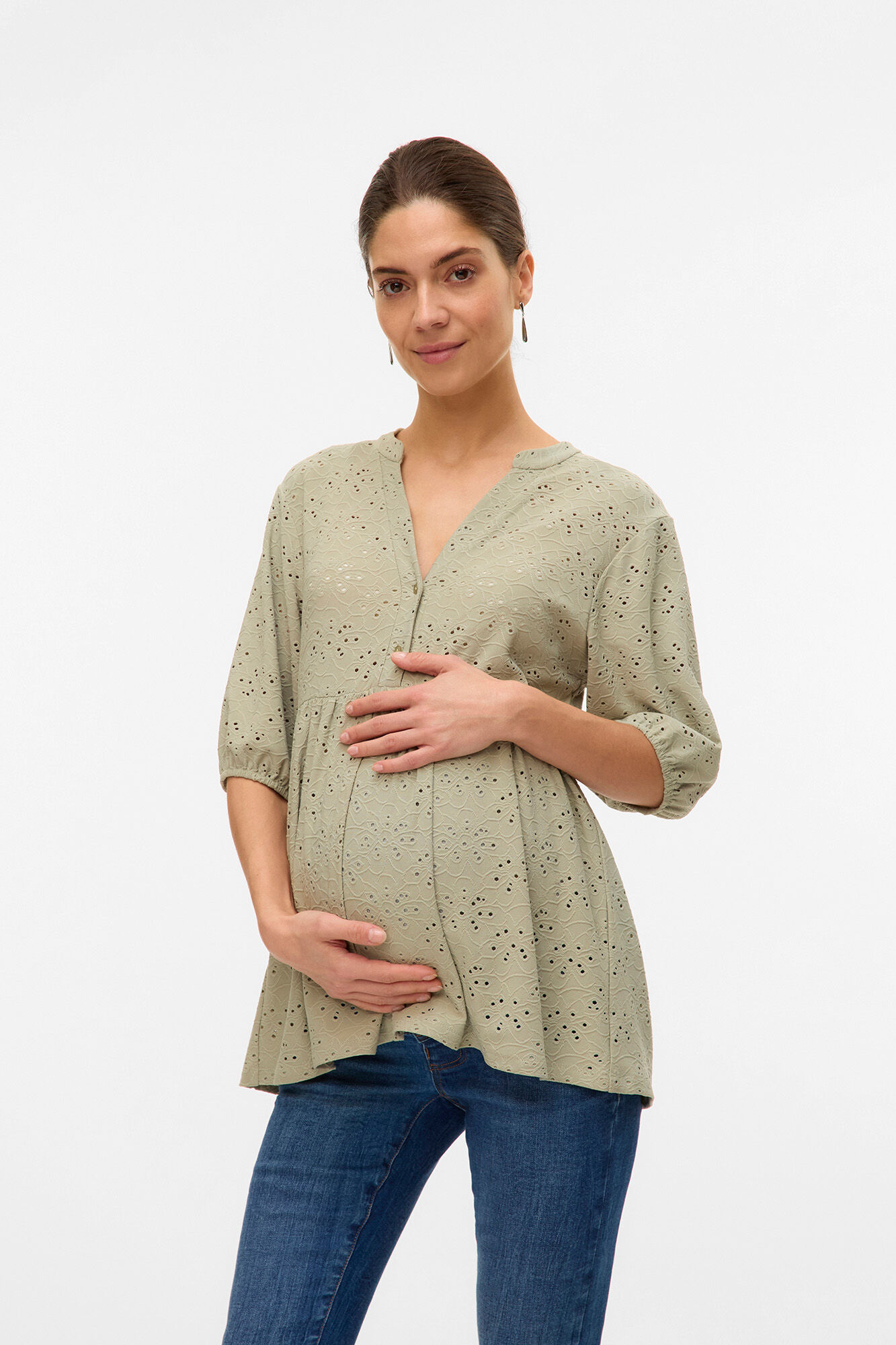 Mamalicious Camisa fluida para maternity e amamenta&ccedil;&atilde;o