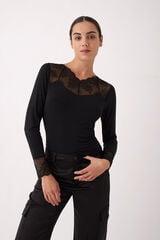 Promise Camiseta manga larga modal negro