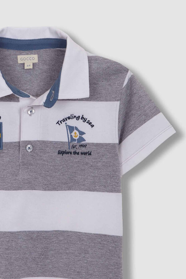 Gocco Polo remendo flag cinzento cinzento