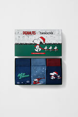 Besocks Pack de 3 pares de meias Besocks do SNOOPY de algodão orgânico estampado