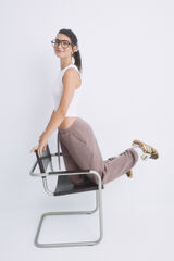 HI&BYE Crop top algod&oacute;n marfil marfil