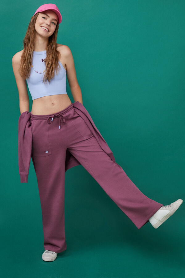 HI&BYE Crop top halter sem costuras branco azul