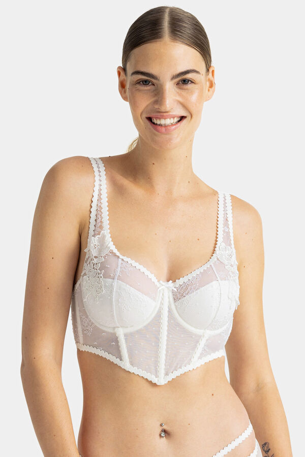 Dorina Sujetador de lencer&iacute;a tipo corpi&ntilde;o beige