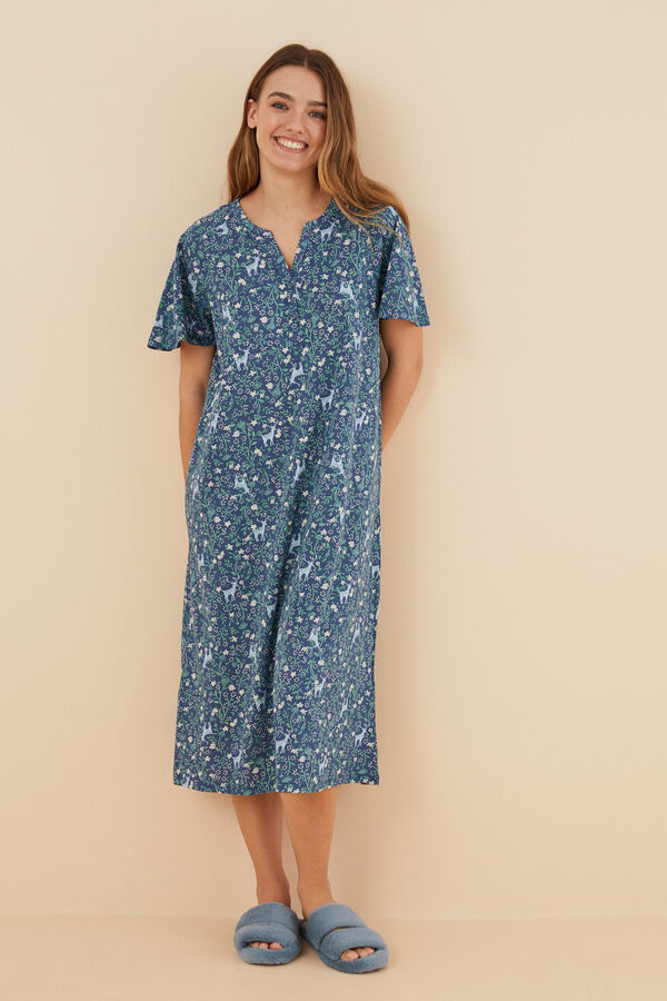 Camisones Largos Zexxxy Camisu00f3n De Algodu00f3n Con Botones