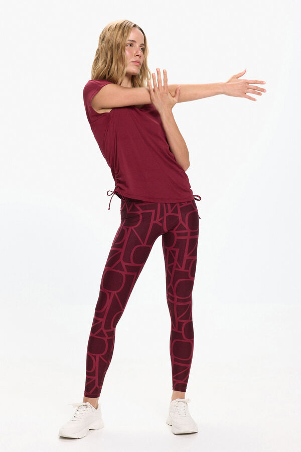 Only Play T-shirt manga curta com franzido rosa