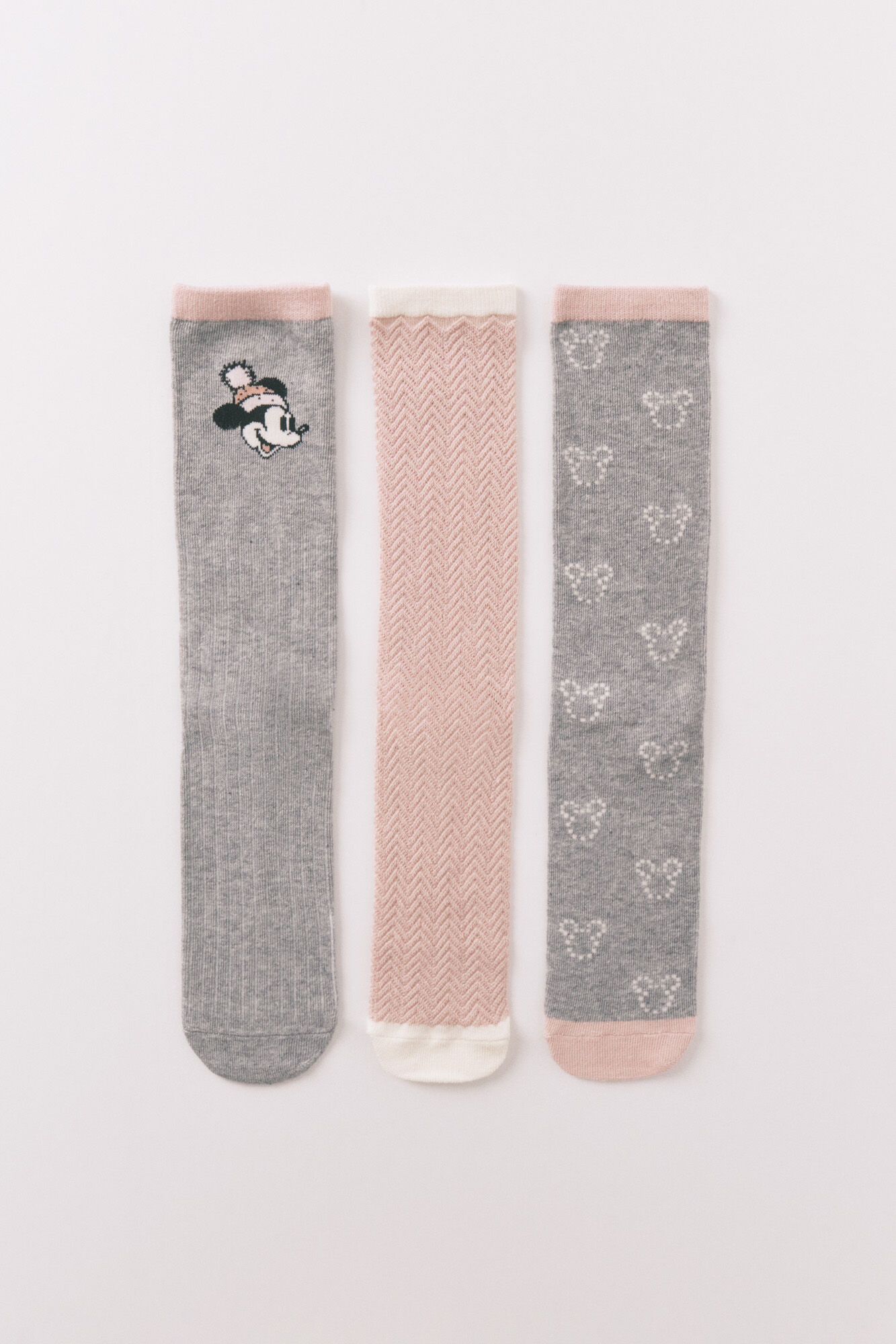 Women'secret Pacote com 3 meias longas de algod&atilde;o da Minnie 