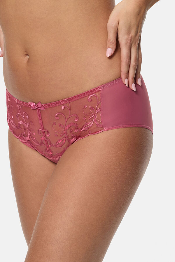 Playtex Calcinha midi de microfibra rosa
