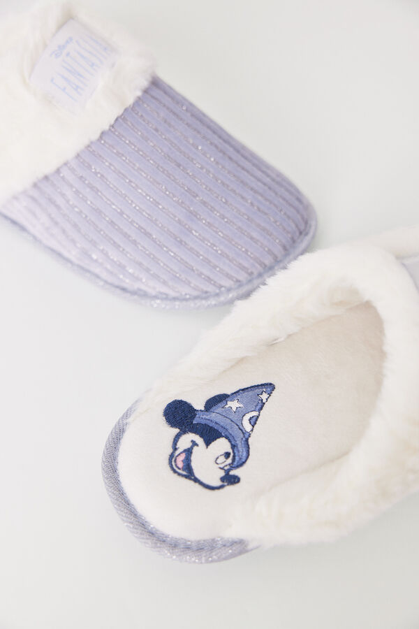 Women'secret Chinelos de pele lurex Snoopy rosa