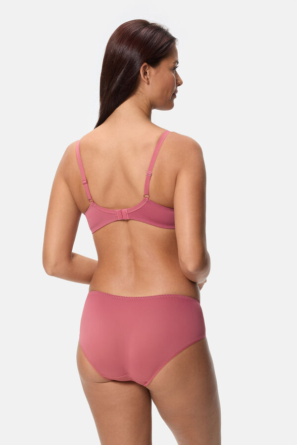 Playtex Calcinha midi de microfibra rosa