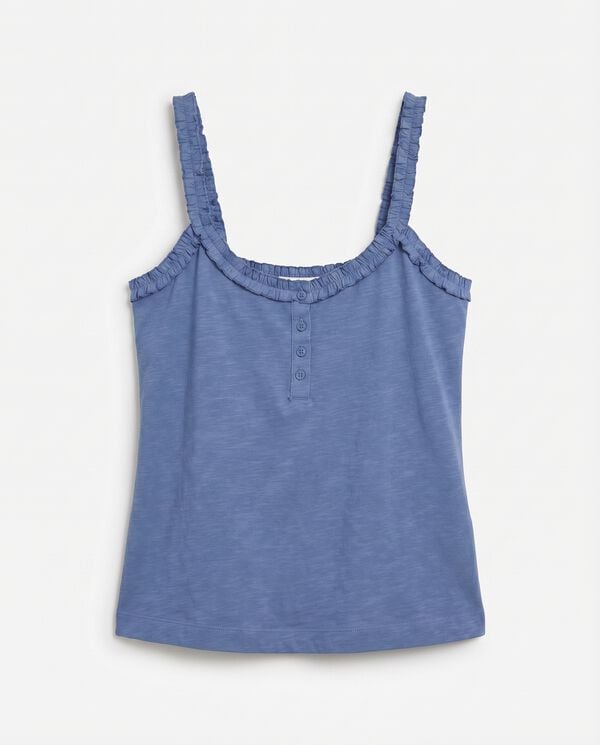 Women'secret Camiseta tirantes volantes algod&oacute;n azul azul