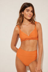 Women'secret Braga bikini alta cruzada naranja naranja